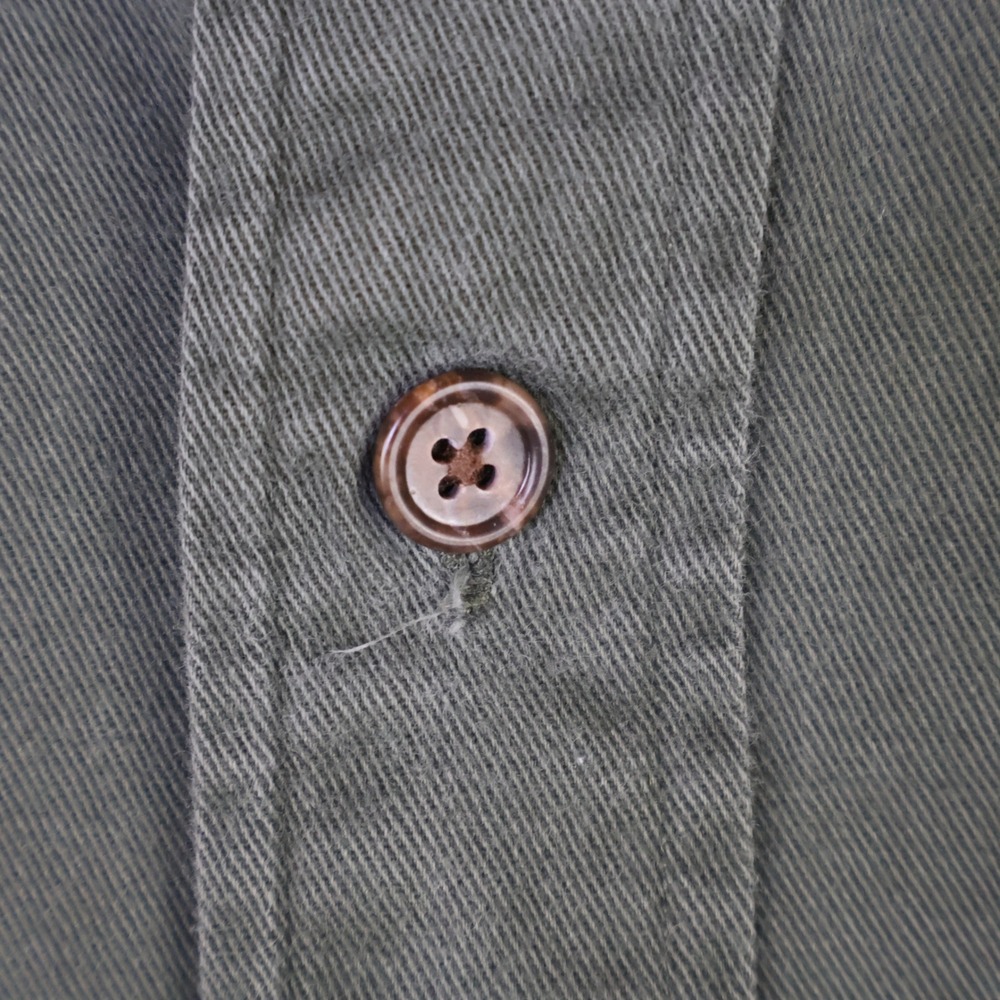 Vintage Banana Republic Safari Travel Button Down Shirt Utility Green Cotton L - Picture 4 of 14